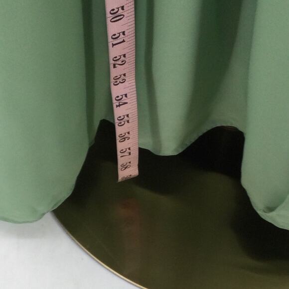 BRIDESMAID SZ 6 S green vneck flutter sleeve corset lace up  maxi dress NEW B168 - Picture 4 of 8